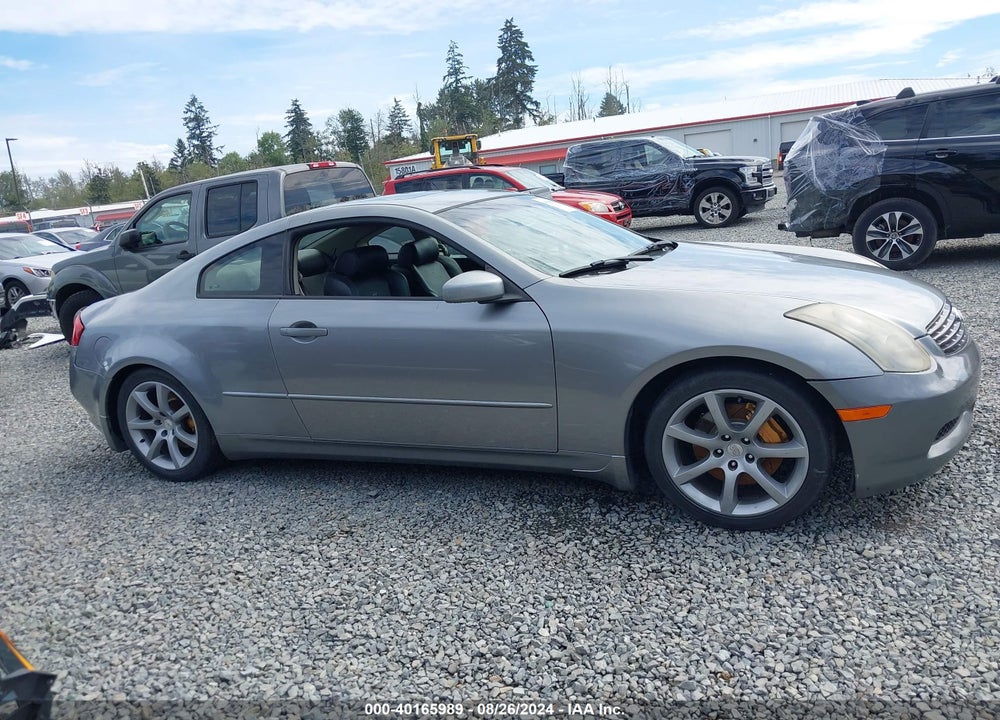 2003 INFINITI G35 BASE W/6 SPEED MANUAL VIN: JNKCV54E93M226020