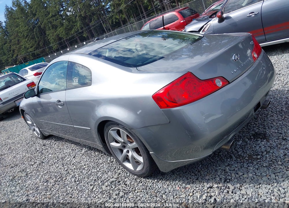 2003 INFINITI G35 BASE W/6 SPEED MANUAL VIN: JNKCV54E93M226020