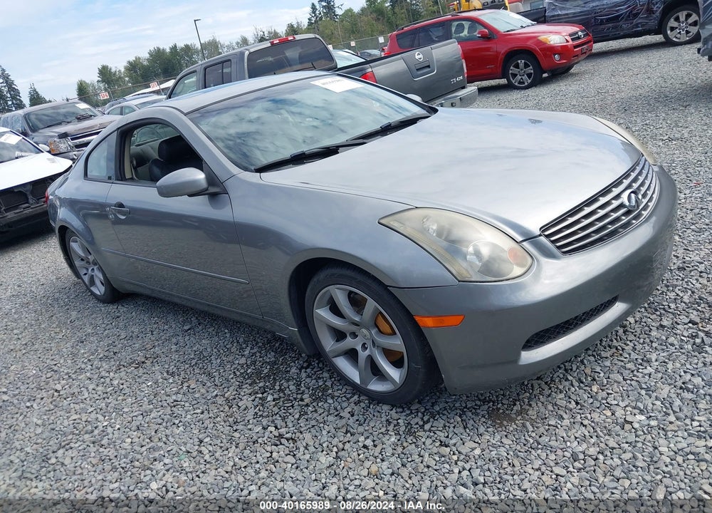 2003 INFINITI G35 BASE W/6 SPEED MANUAL VIN: JNKCV54E93M226020