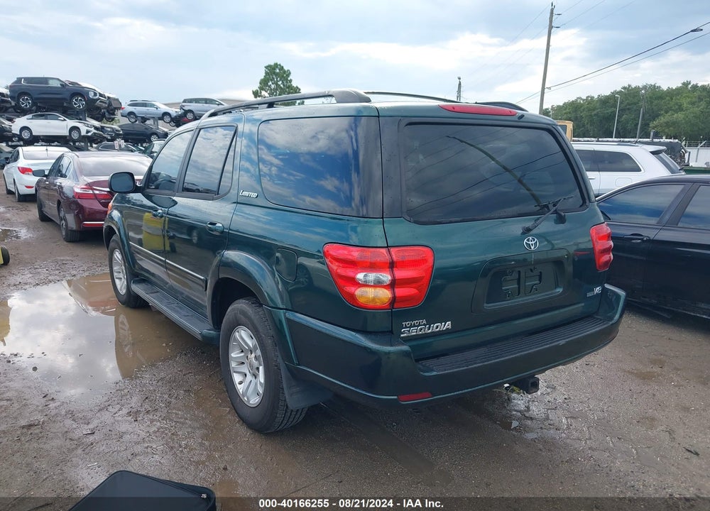 2002 TOYOTA SEQUOIA LIMITED V8 VIN: 5TDZT38A92S110512