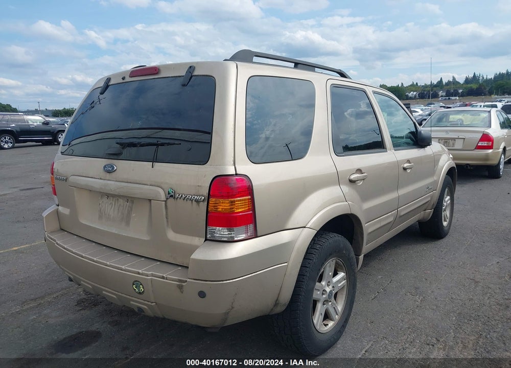 2007 FORD ESCAPE HYBRID VIN: 1FMCU59H57KB90203