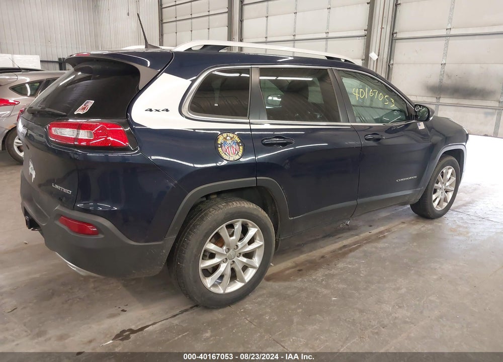 2016 JEEP CHEROKEE LIMITED VIN: 1C4PJMDS9GW280345