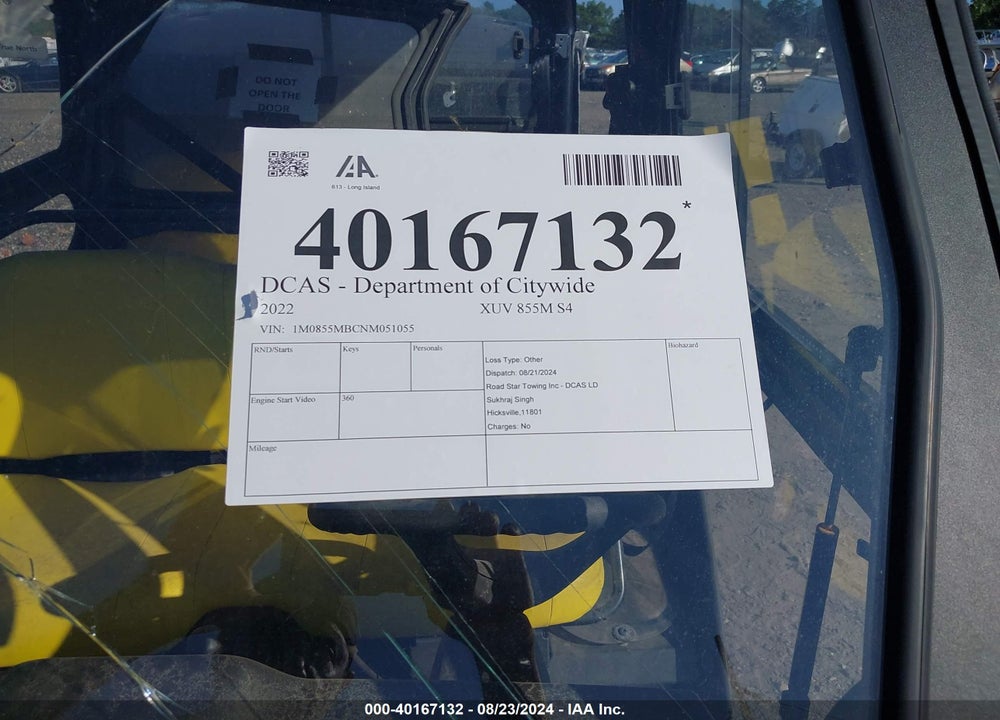 2022 OTHER XUV 855M S4 VIN: 1M0855MBCNM051055