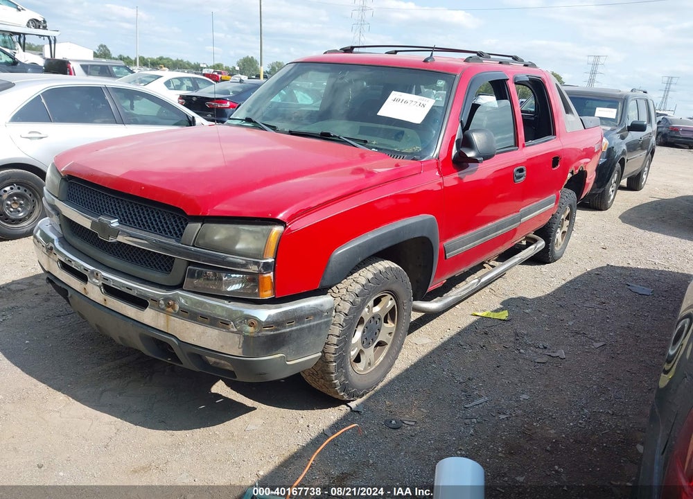 2004 CHEVROLET AVALANCHE 1500 VIN: 3GNEK12T14G307716