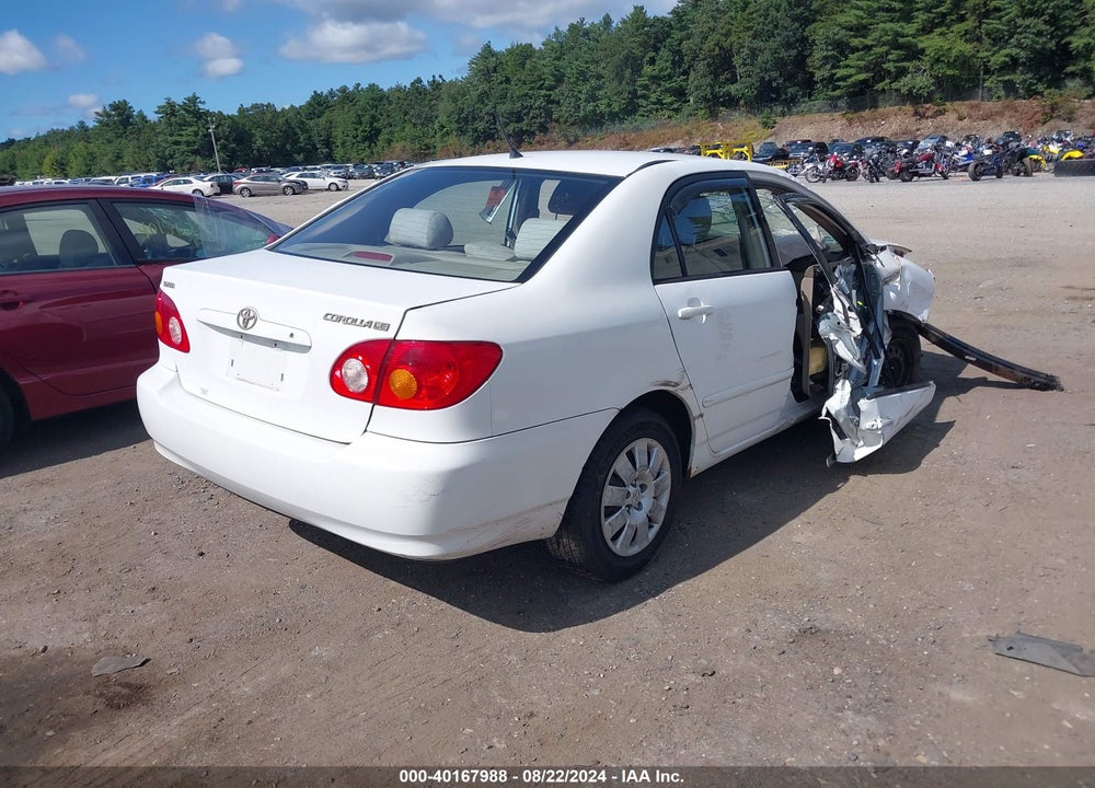 2004 TOYOTA COROLLA LE VIN: 2T1BR38E04C248650