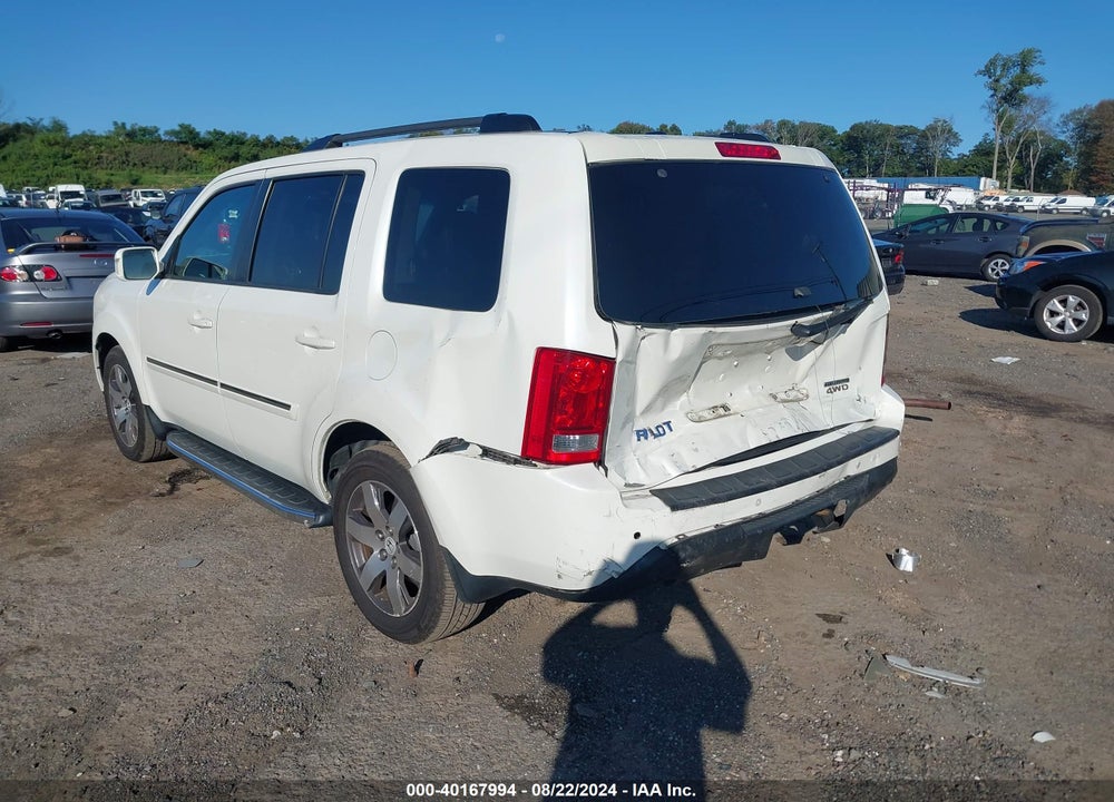2012 HONDA PILOT TOURING VIN: 5FNYF4H9XCB077900
