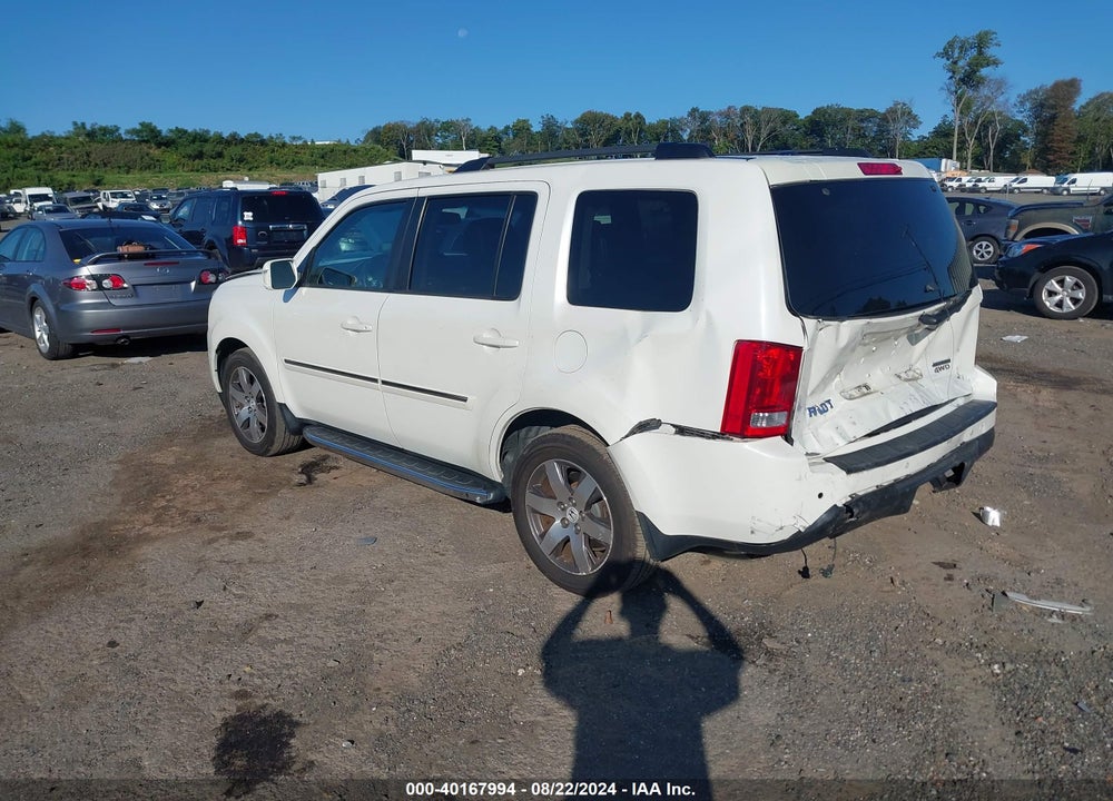 2012 HONDA PILOT TOURING VIN: 5FNYF4H9XCB077900