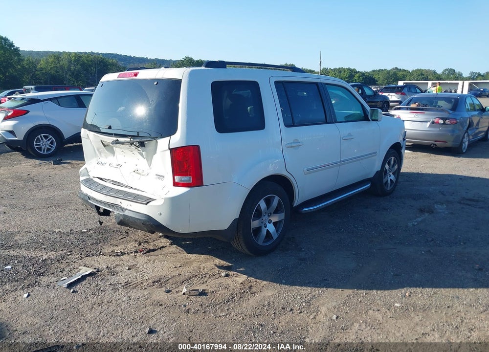 2012 HONDA PILOT TOURING VIN: 5FNYF4H9XCB077900