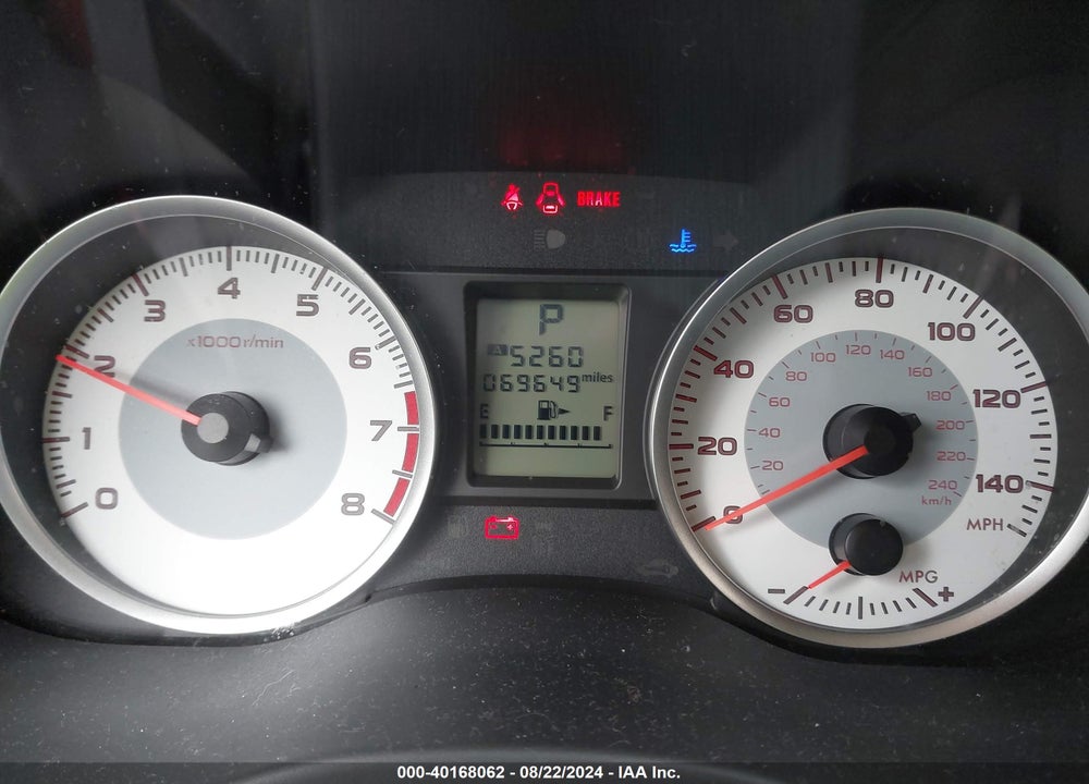 2013 SUBARU IMPREZA 2.0I PREMIUM VIN: JF1GPAD69DH822730