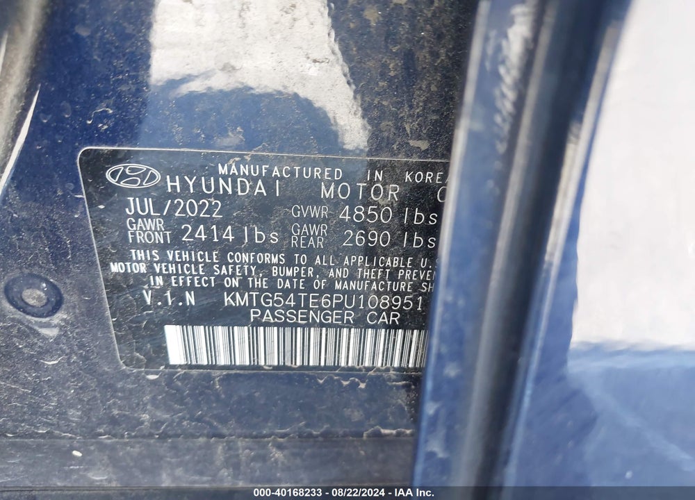 2023 GENESIS G70 3.3T RWD VIN: KMTG54TE6PU108951
