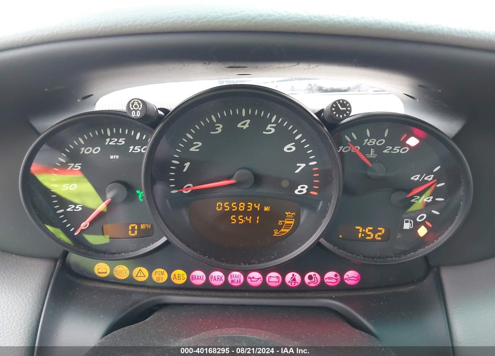 2002 PORSCHE BOXSTER VIN: WP0CA29882U625384