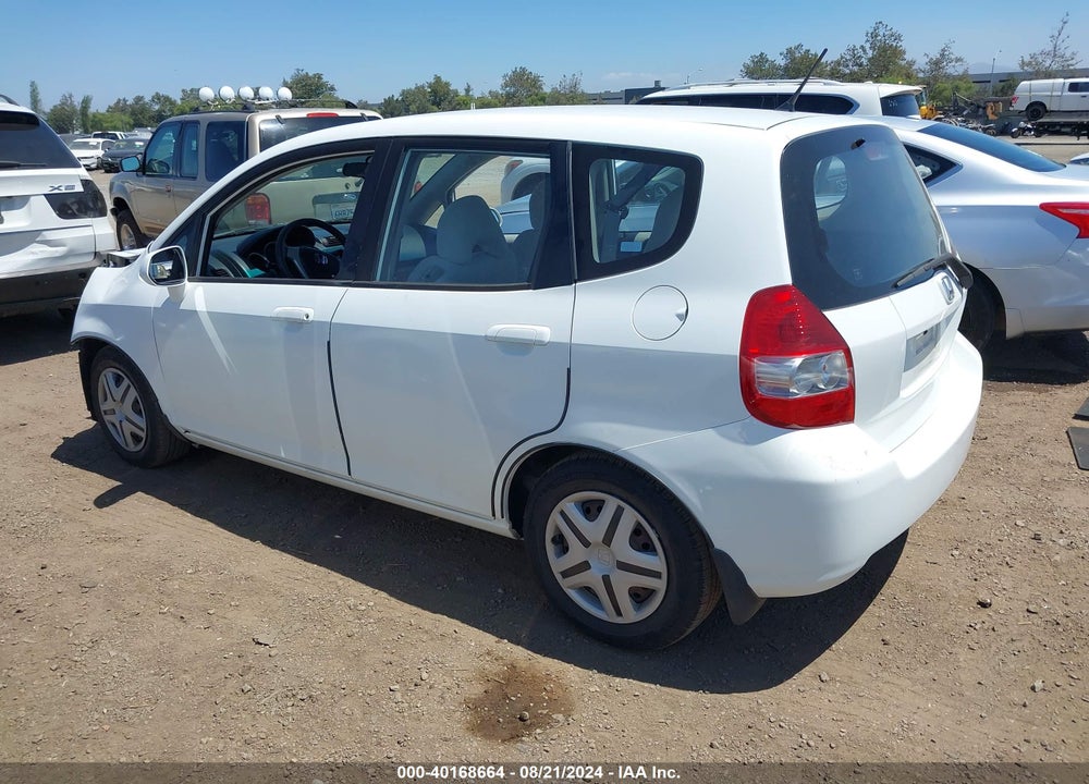 2007 HONDA FIT VIN: JHMGD38467S055853