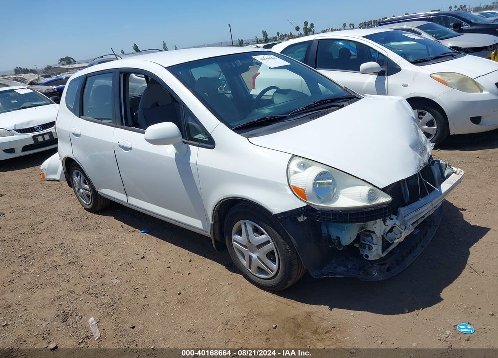 2007 HONDA FIT VIN: JHMGD38467S055853