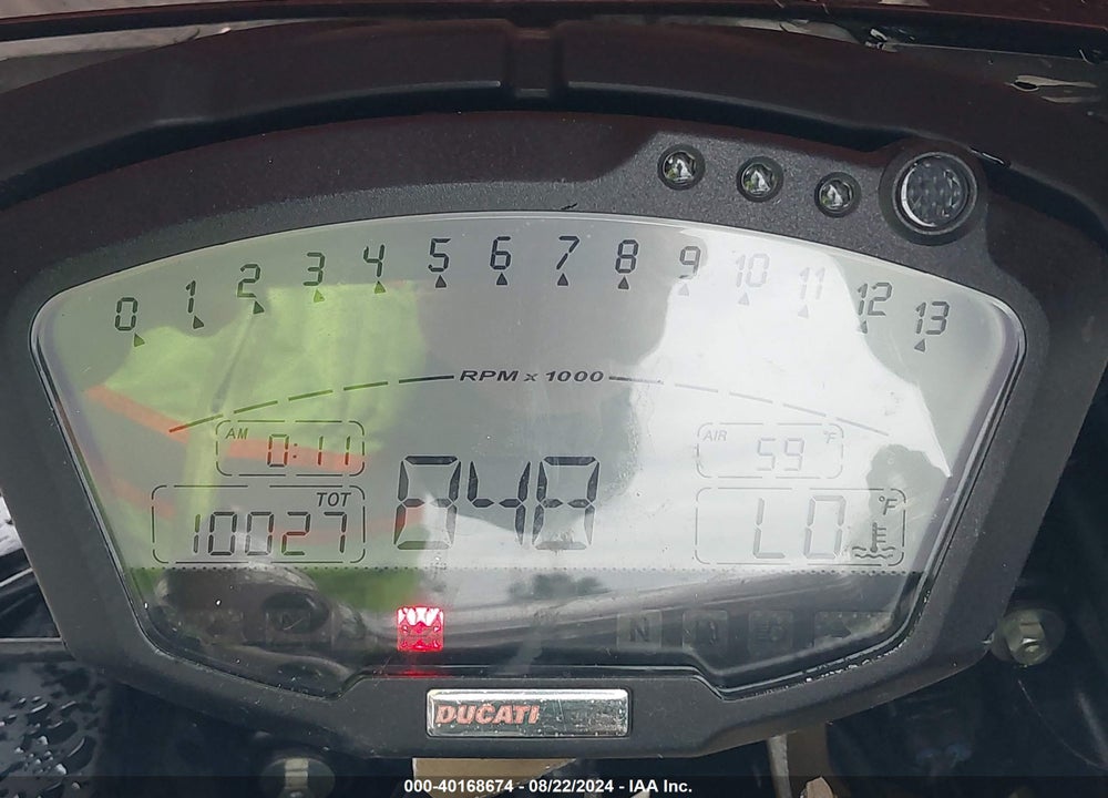 2011 DUCATI 848 VIN: ZDM1XBMV6BB014689