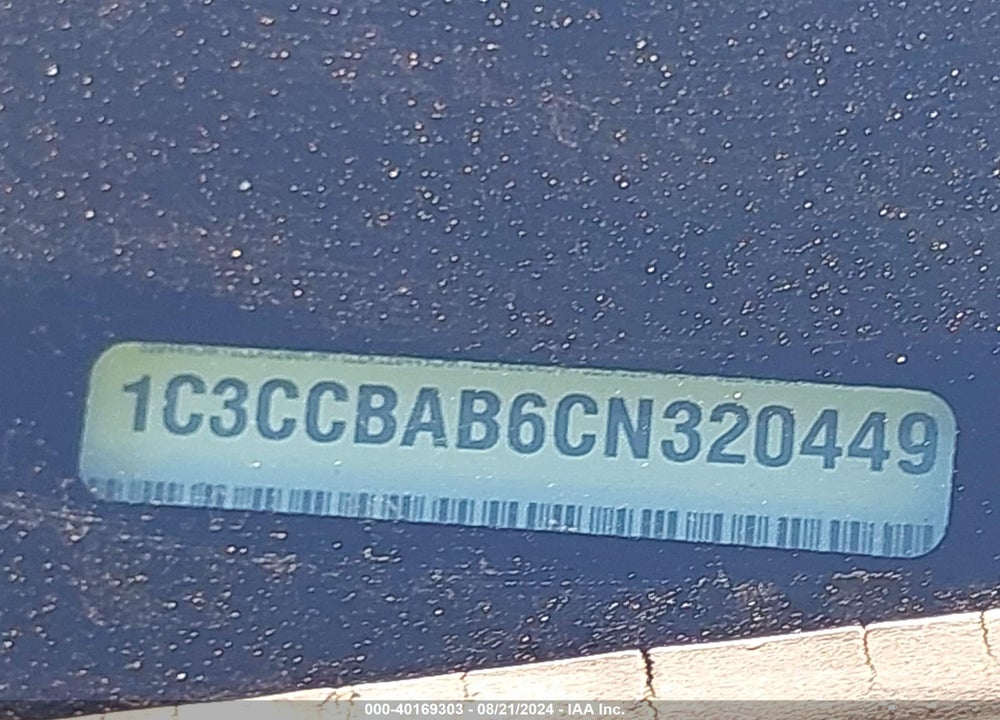 2012 CHRYSLER 200 LX VIN: 1C3CCBAB6CN320449