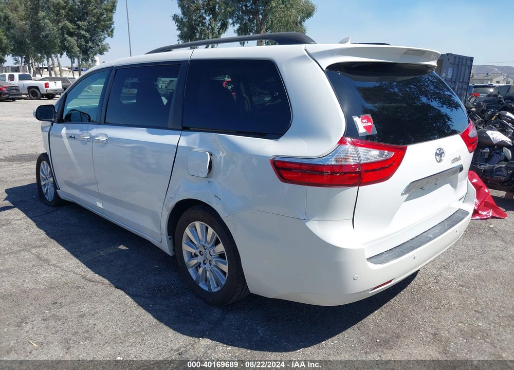 2017 TOYOTA SIENNA LIMITED 7 PASSENGER VIN: 5TDYZ3DC1HS878592