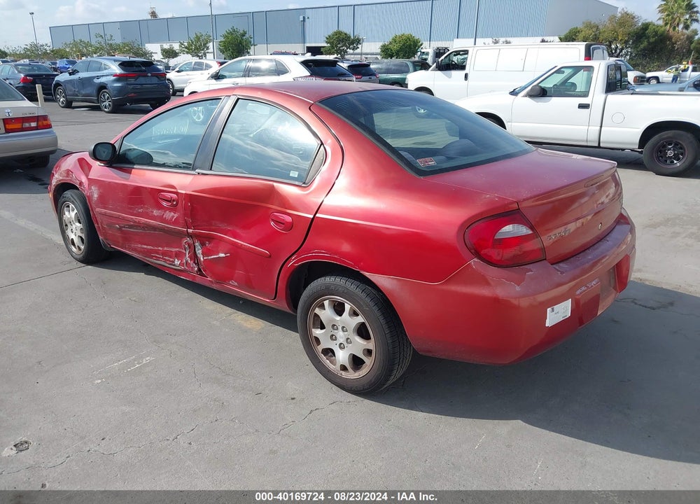 2005 DODGE NEON SXT VIN: 1B3ES56C55D154770