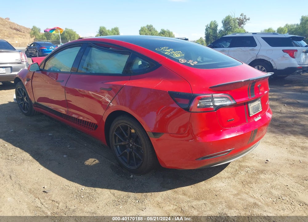2022 TESLA MODEL 3 LONG RANGE DUAL MOTOR ALL-WHEEL DRIVE VIN: 5YJ3E1EB7NF126184