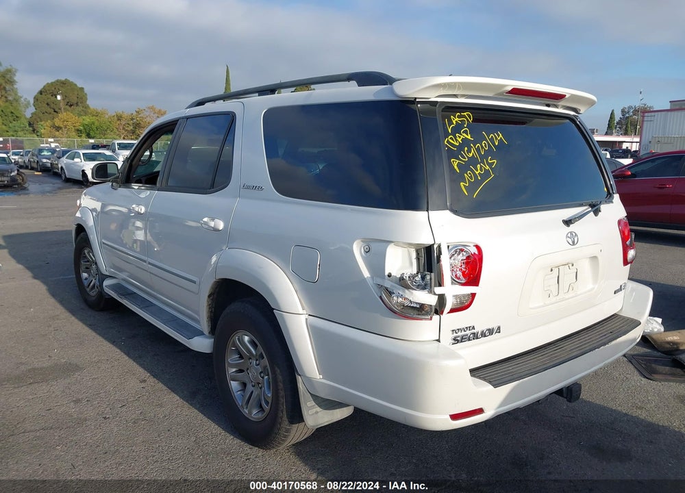 2007 TOYOTA SEQUOIA LIMITED V8 VIN: 5TDZT38A07S293189