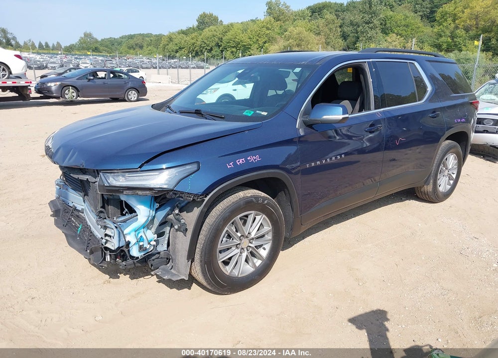 2022 CHEVROLET TRAVERSE FWD LT CLOTH VIN: 1GNERGKW6NJ163170