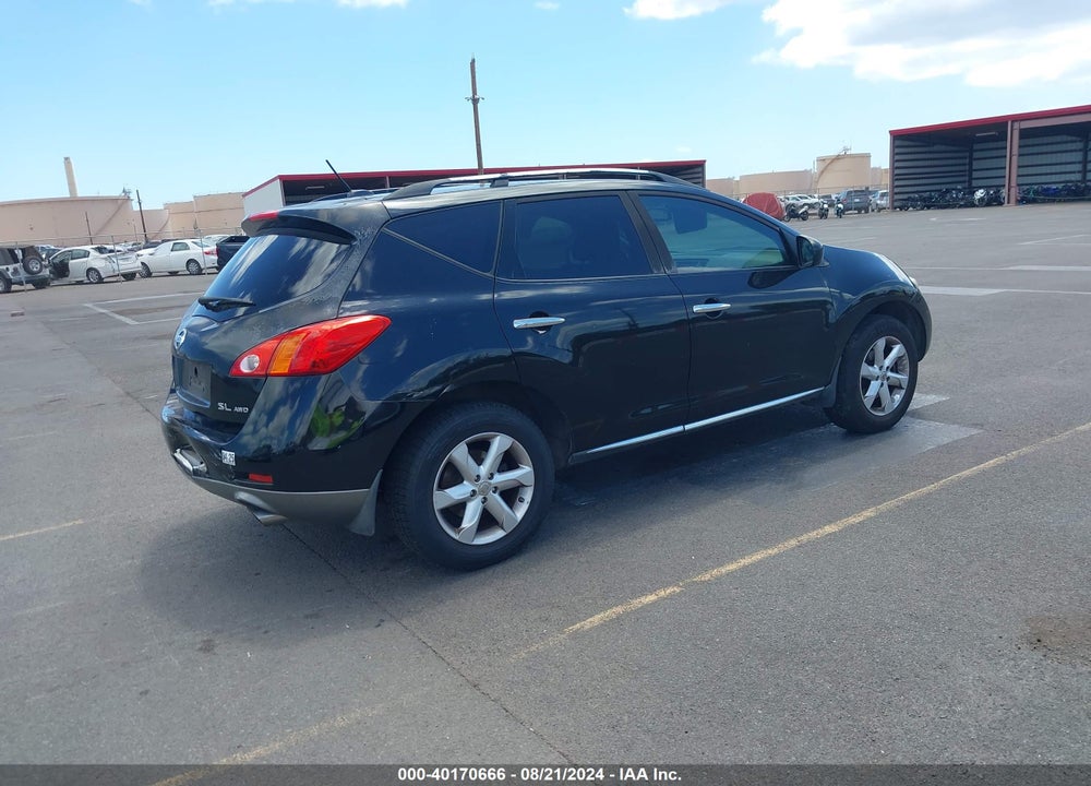 2009 NISSAN MURANO SL VIN: JN8AZ18W39W114176