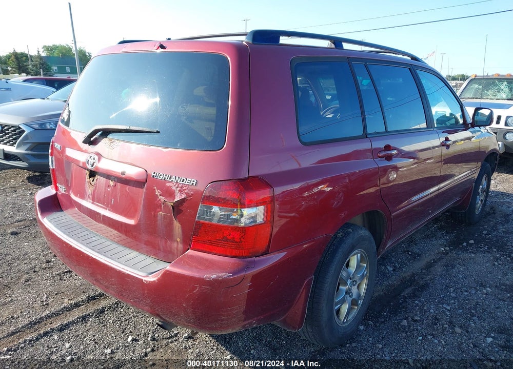 2005 TOYOTA HIGHLANDER V6 VIN: JTEEP21A150088712