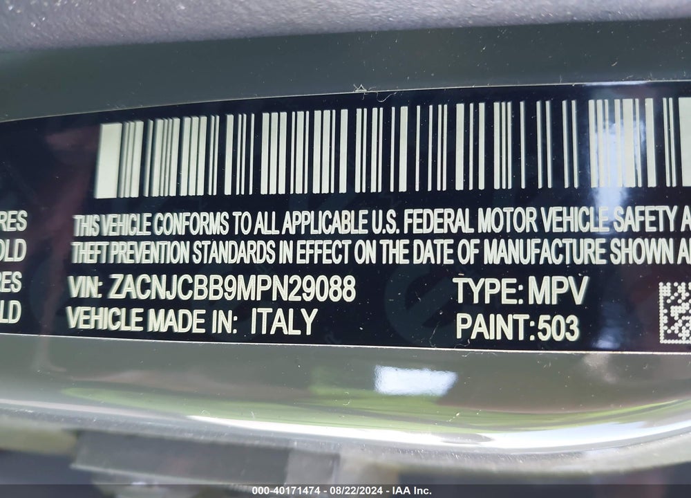 2021 JEEP RENEGADE LATITUDE FWD VIN: ZACNJCBB9MPN29088