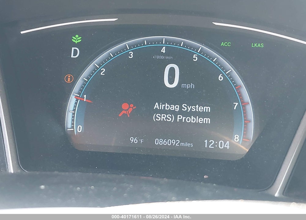2019 HONDA CIVIC TOURING VIN: 19XFC1F92KE000833