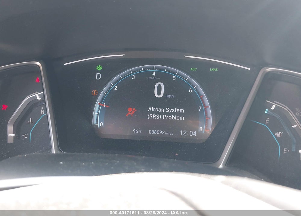 2019 HONDA CIVIC TOURING VIN: 19XFC1F92KE000833