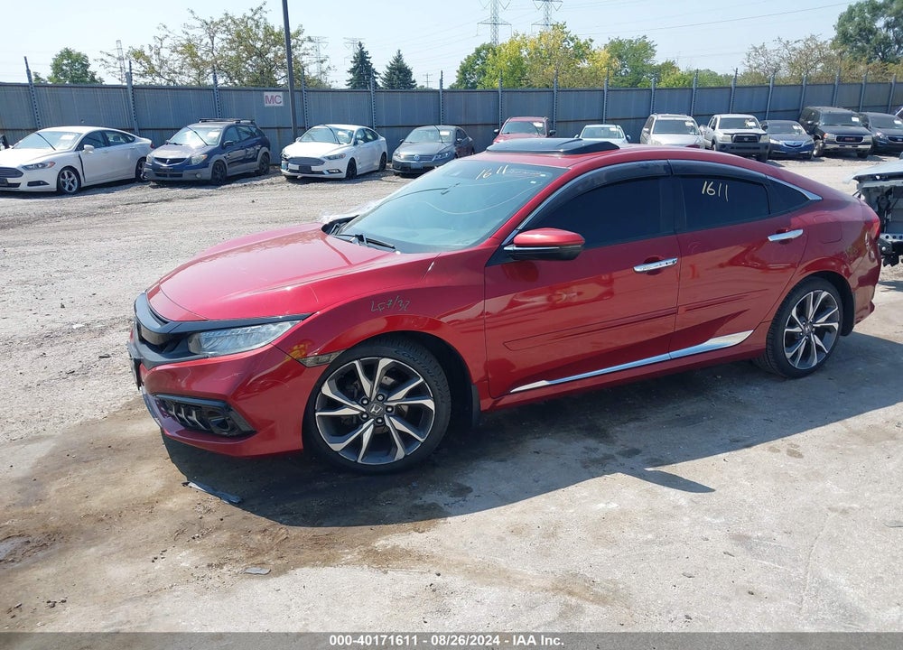 2019 HONDA CIVIC TOURING VIN: 19XFC1F92KE000833