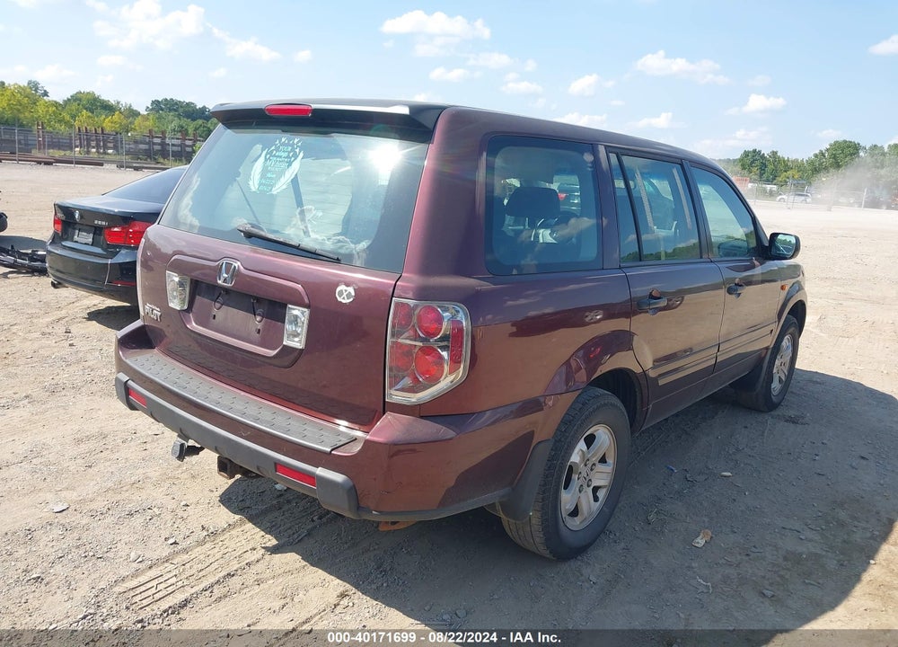 2007 HONDA PILOT LX VIN: 5FNYF28137B020877