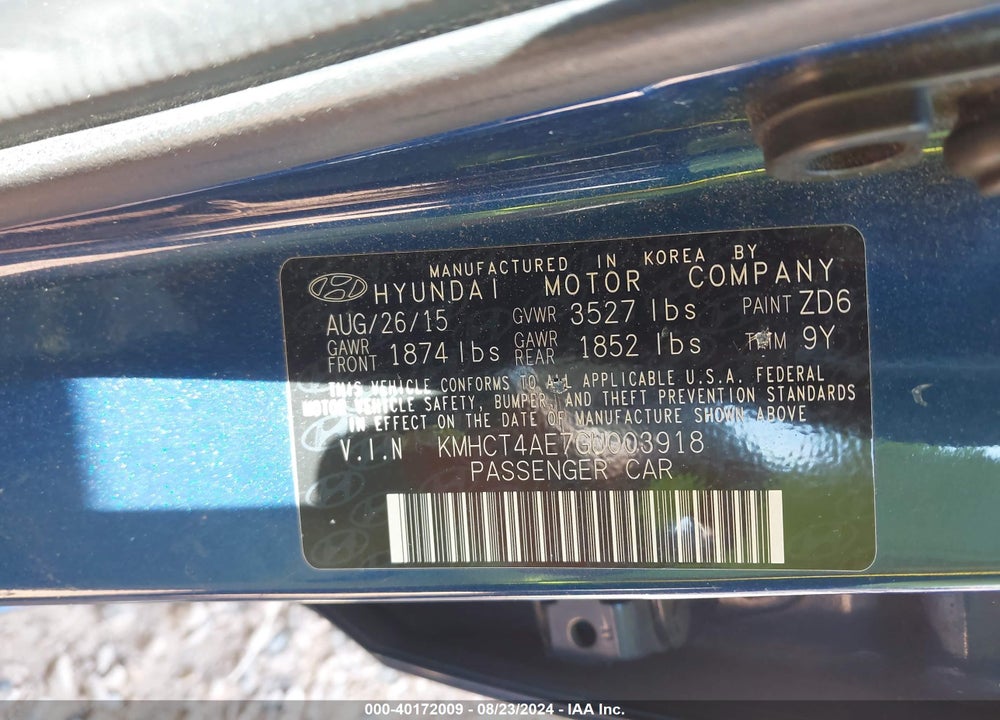 2016 HYUNDAI ACCENT SE VIN: KMHCT4AE7GU003918