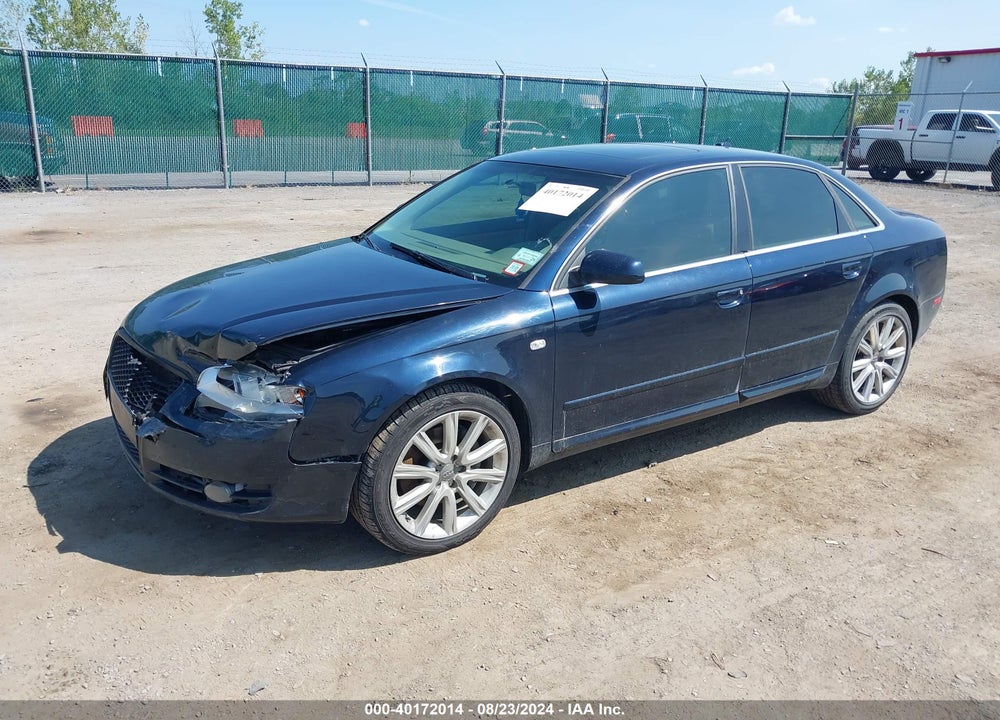 2008 AUDI A4 2.0T VIN: WAUDF78E98A046180