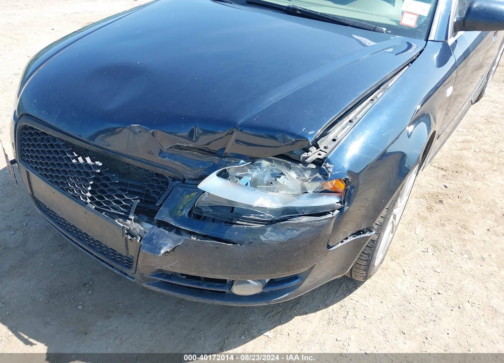 2008 AUDI A4 2.0T VIN: WAUDF78E98A046180