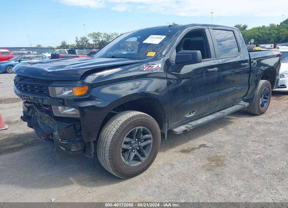 2021 CHEVROLET SILVERADO 1500 4WD SHORT BED CUSTOM TRAIL BOSS VIN: 1GCPYCEH3MZ445583