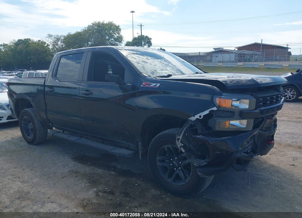 2021 CHEVROLET SILVERADO 1500 4WD SHORT BED CUSTOM TRAIL BOSS VIN: 1GCPYCEH3MZ445583