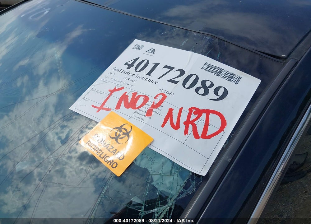 2013 NISSAN ALTIMA 2.5 S VIN: 1N4AL3AP7DN486510