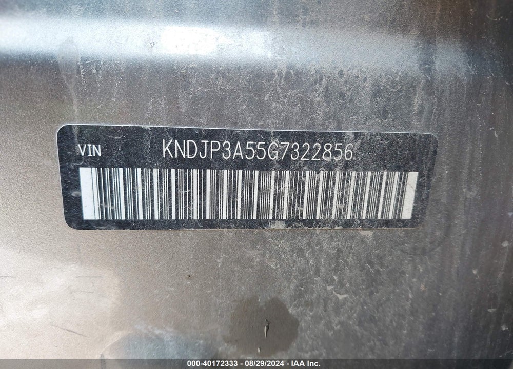 2016 KIA SOUL VIN: KNDJP3A55G7322856