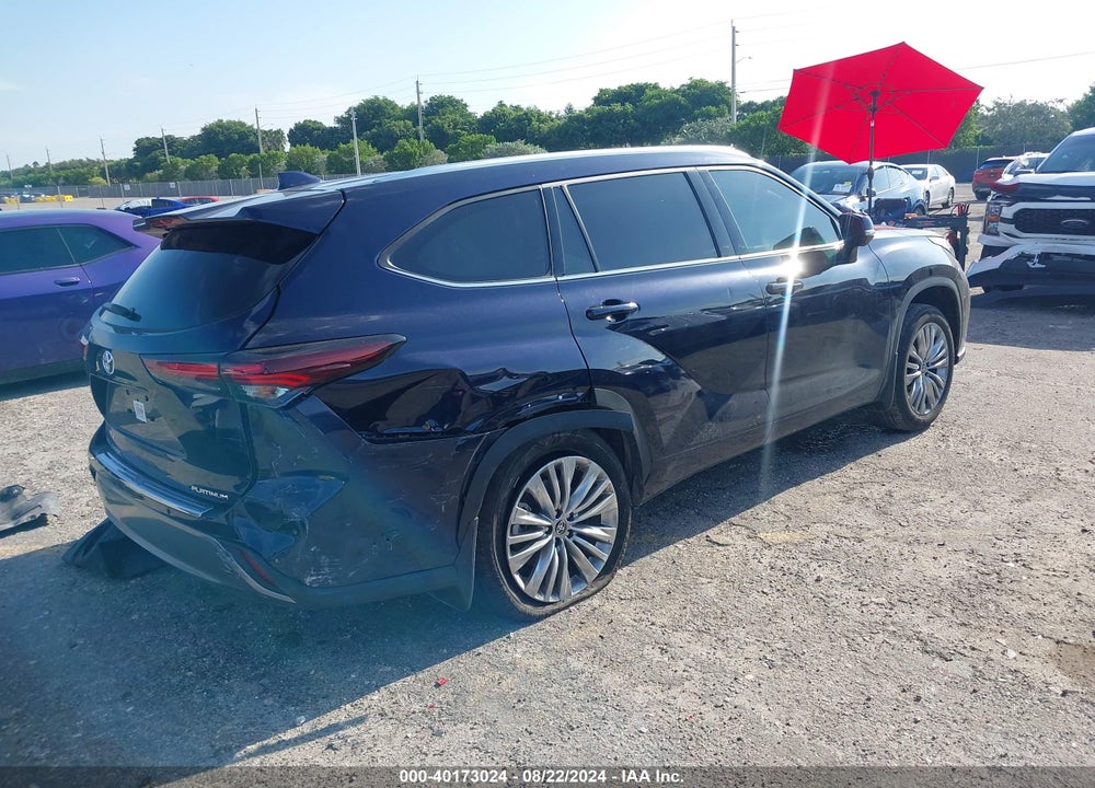 2024 TOYOTA HIGHLANDER PLATINUM VIN: 5TDKDRAH8RS540969