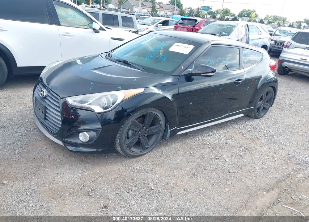 2013 HYUNDAI VELOSTER TURBO W/BLACK VIN: KMHTC6AE9DU174998