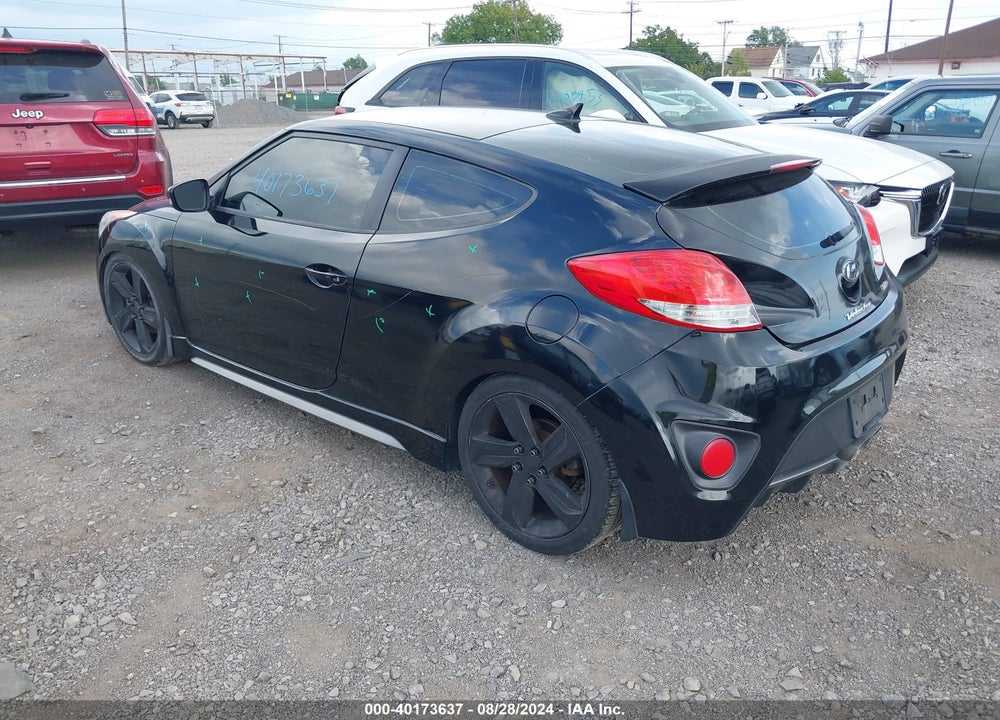 2013 HYUNDAI VELOSTER TURBO W/BLACK VIN: KMHTC6AE9DU174998