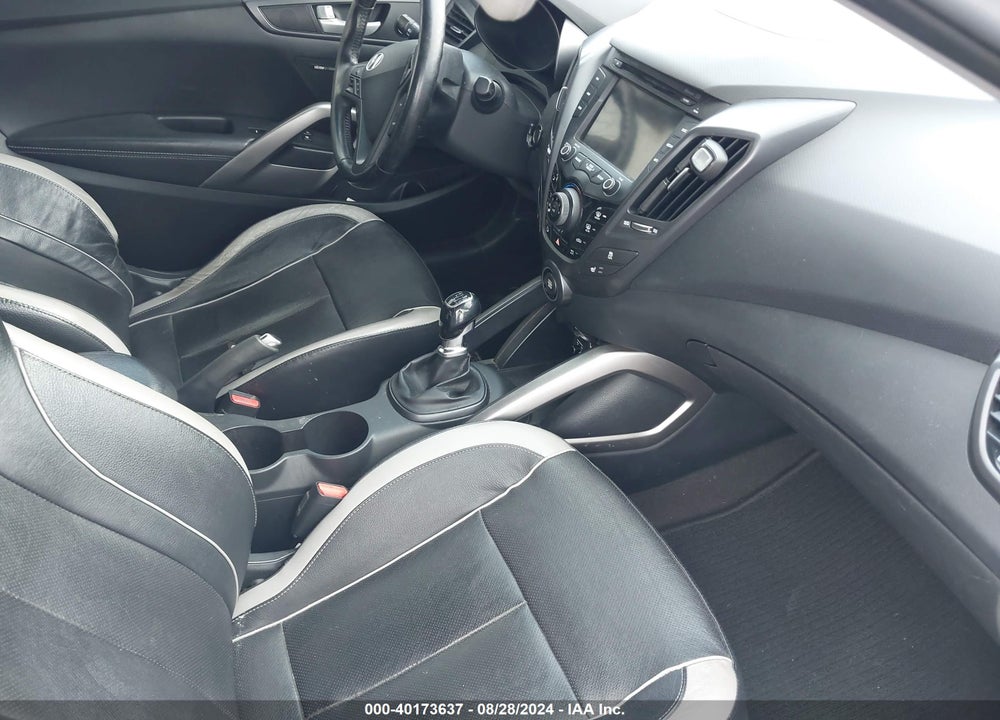 2013 HYUNDAI VELOSTER TURBO W/BLACK VIN: KMHTC6AE9DU174998