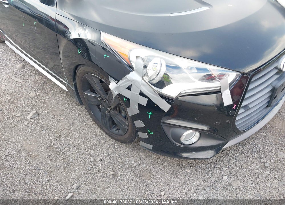 2013 HYUNDAI VELOSTER TURBO W/BLACK VIN: KMHTC6AE9DU174998