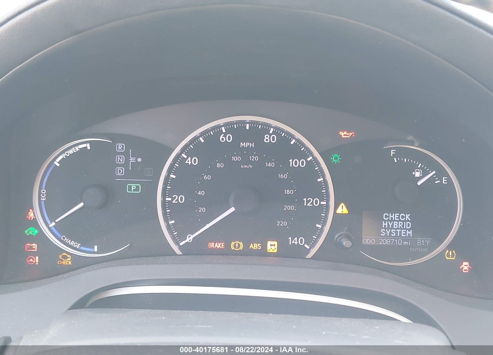 2013 LEXUS CT 200H VIN: JTHKD5BHXD2134133