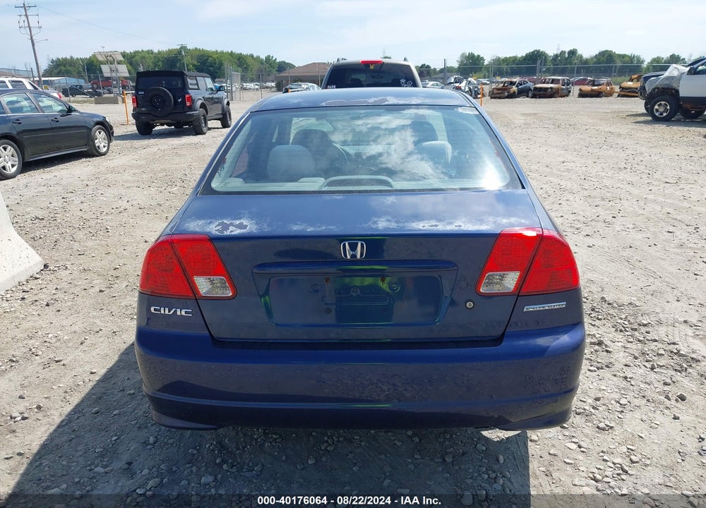 2005 HONDA CIVIC DX VP VIN: 2HGES16305H042650
