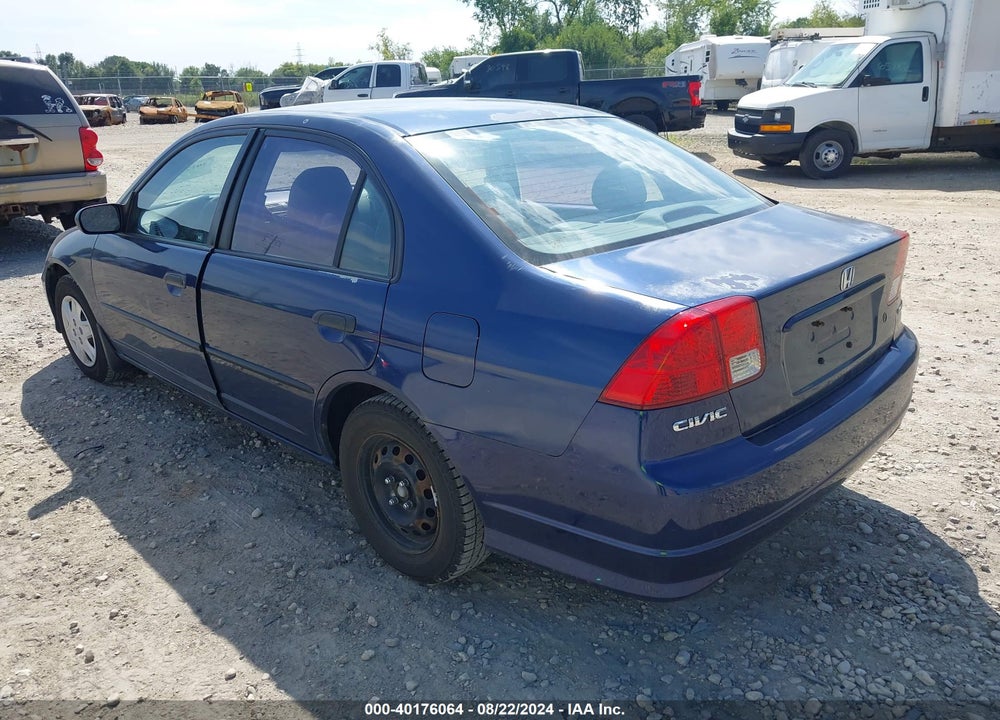 2005 HONDA CIVIC DX VP VIN: 2HGES16305H042650