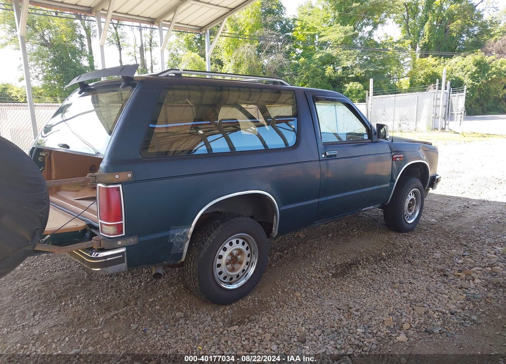 1989 GMC S15 JIMMY VIN: 1GKCT18Z9K0527538