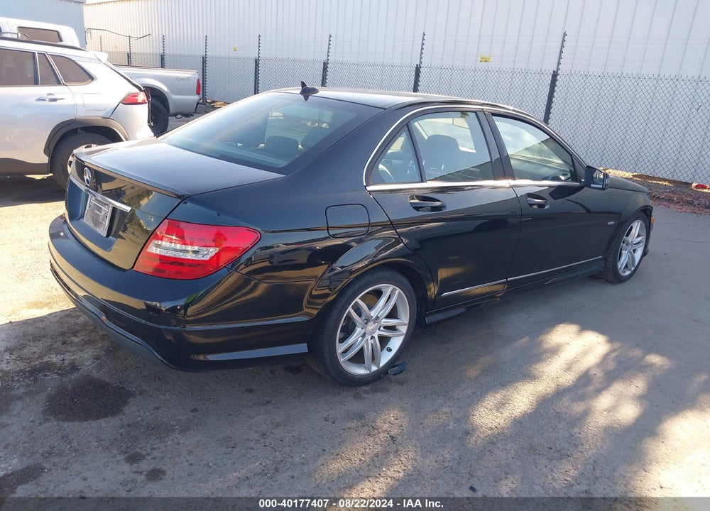 2012 MERCEDES-BENZ C 250 VIN: WDDGF4HB9CR216493