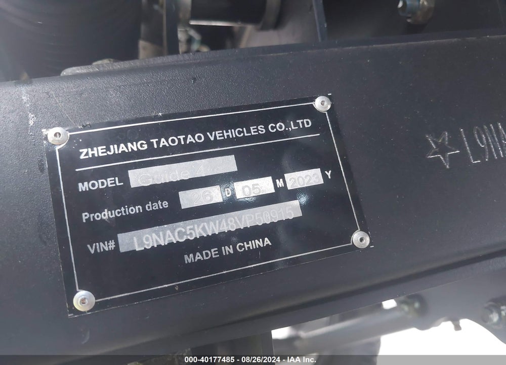 2023 OTHER --- VIN: L9NAC5KW48VP50915