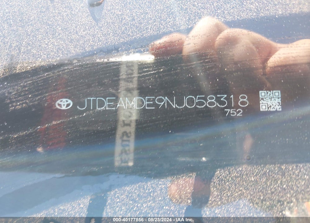 2022 TOYOTA COROLLA HYBRID LE VIN: JTDEAMDE9NJ058318